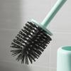Silicone Toilet Brush Nordic Design Soft Bristle Toilet Brush Bathroom Cleaning Water-Resistant Effortless To Clean