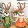 Adorable Handmade Bunny Figurine Pastoral Style Rabbit Decor Bunny Plush Toy  Holiday Decor