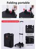 Falytemow Foldable Utility Cart with Insulated Foldable Reusable Shopping Trolley Bag with Wheels and Telescoping Waterproof Oxford Fabric Foldable