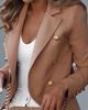 Women's Double-Breasted Long-Sleeved Suit Jacket for Spring/Autumn
