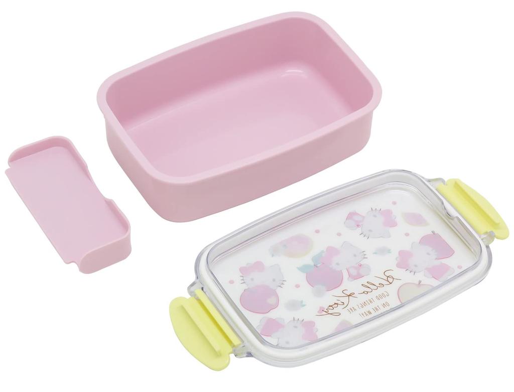 OSK Hello Kitty Bento with Made in Dishwasher and Microwave with Locking Stylish and for and Box, 500ml, Dividers, Japan, Safe, Antibacterial, Gasket,