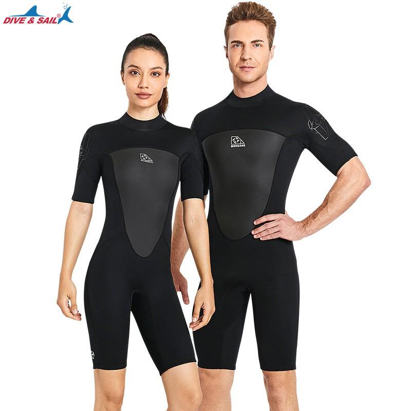 Pánský potápěčský oblek 2mm Jednodílný Krátký rukáv Tepelný Surfing Snorkeling Odolný proti chladu Plavecké spodní prádlo