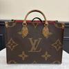 [Pre-Owned] Louis Vuitton Onthego MM 'Brown Giant Monogram/Brown Monogram Reverse Canvas' - Very Good #FCPG2