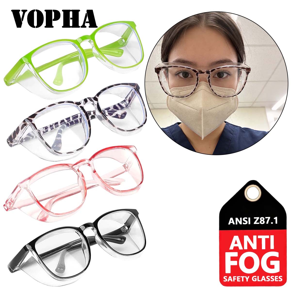 

Women s Fashionable Safety Rated Antifog Goggles Z87 HM9 for Cold Weather Eye Protection Dry Eye Glasses