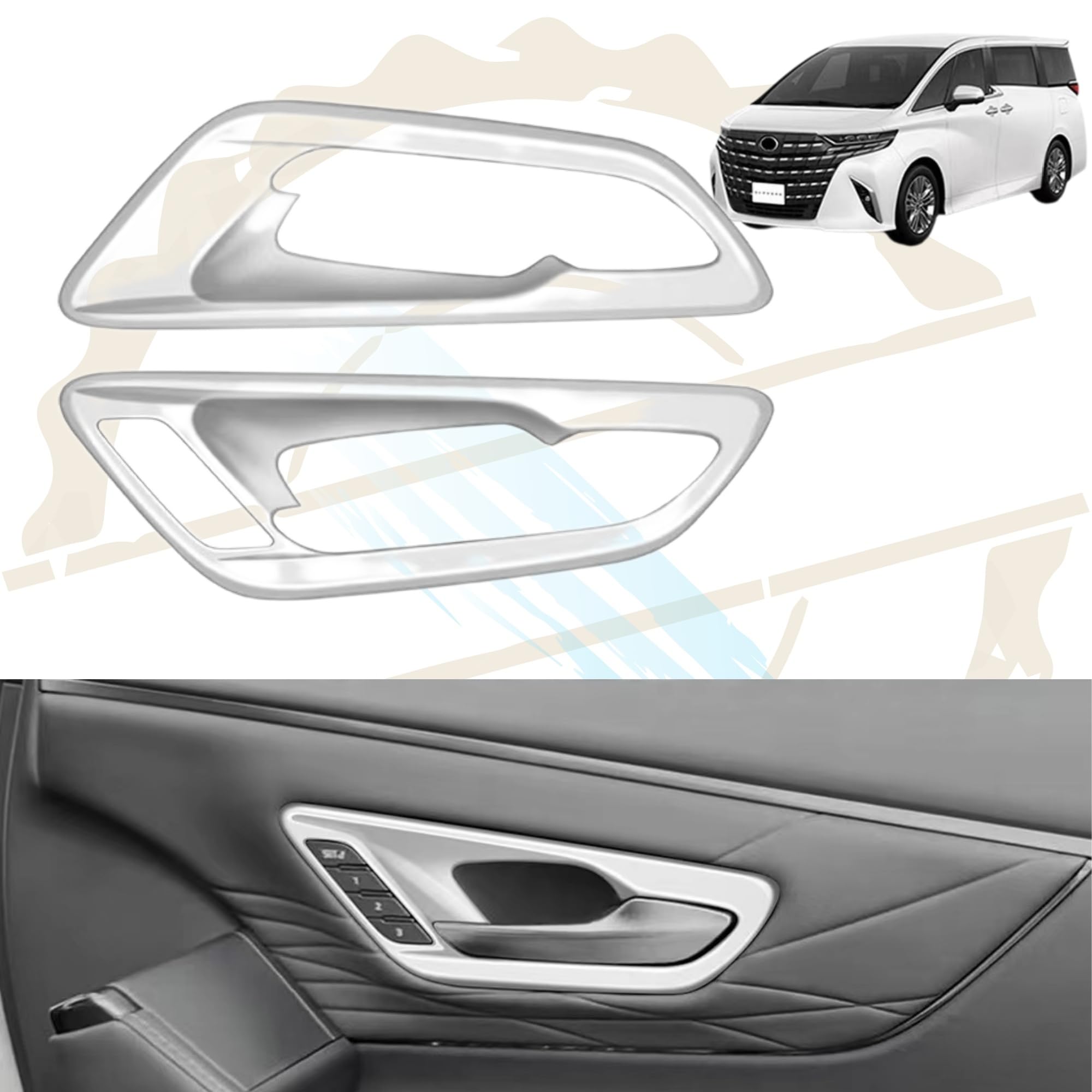 DodoxDIY Applicable New Alphard 40 Series Vellfire 40 Series Custom a серебряный