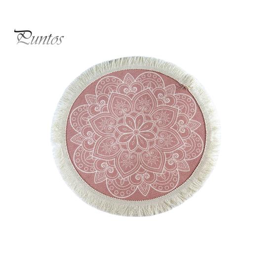 Descanso de Panela Antiderrapante para Cozinha, Jogo Americano Tecido de Algodão Estilo Boho, Jogo Americano de Mesa com Franjas de Borla para Pratos de Jantar, Jogo Americano Lavável a Quente, Suporte de Panela Resistente para Pratos Quentes,
