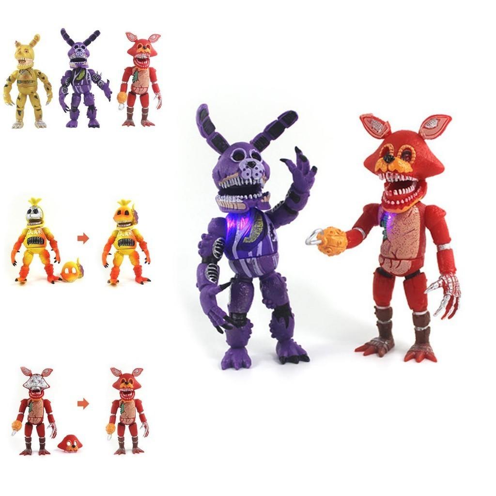 Vibrant 6pcs Fnaf Five Nights At Freddy's Light Up Action Figures For Kids