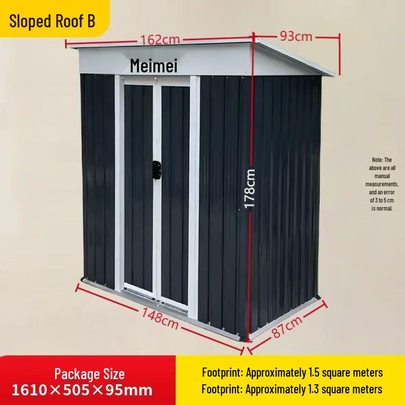 Movable Outdoor Sheet Metal Garden Shed and Storage Room