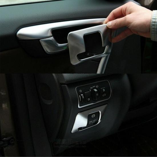 Luxury Silver Car Electronic Handbrake Button Panel Cover For Volvo XC60 XC70