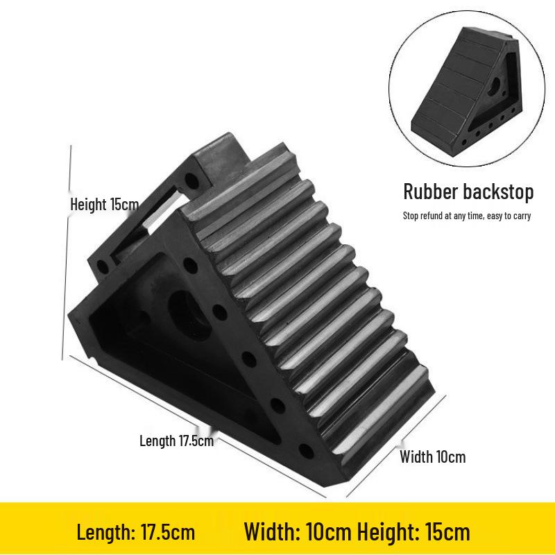 Portable Wooden Triangular Wheel Chock: Anti-Roll Stopper for Large Trucks and Cars.