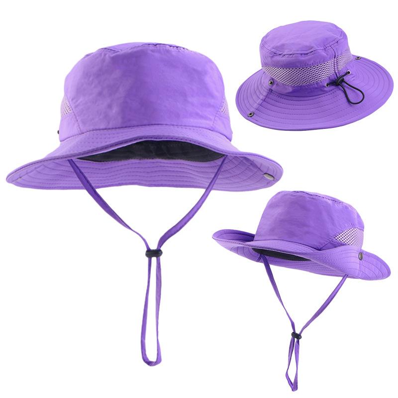 Outdoor Waterproof Bucket Hat Summer Female Anti-ultraviolet Sunshade Mountaineering Sun Hat Parent-child Anti-sun Hat