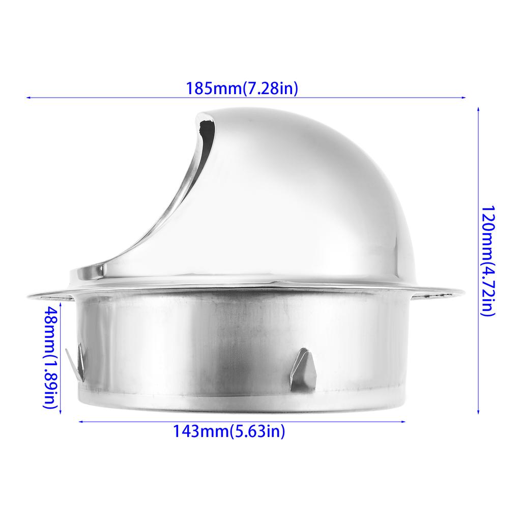 2 Stück 4/6 Zoll Edelstahl Lüftungsgitter Abdeckung für Lüftungskanäle Schutzgitter Auslass Heizungs- und Kühlungslüftungsklappe
