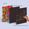 Graffiti Stencil Scratch Art Paper Card Set Rainbow DIY Drawing Board Scratch Off Paper Book  Gifts