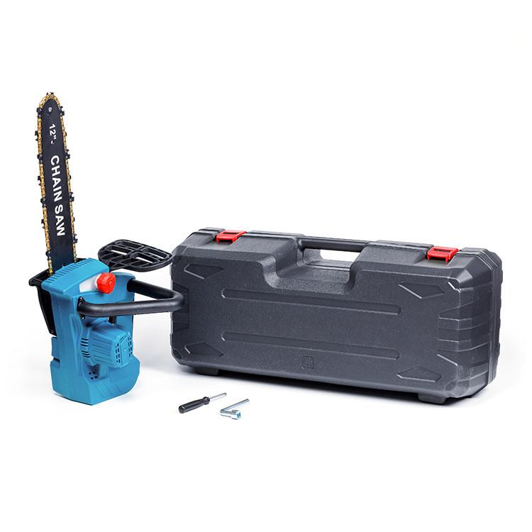 

12-дюймовая портативная ручная электрическая цепная пила, бесщеточная садовая пила для валки леса, мощный деревообрабатывающий электроинструмент