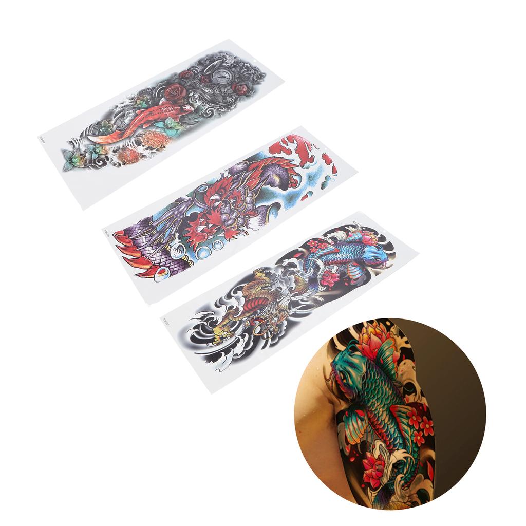 Waterproof Full Arm Tattoo Sticker Unisex Exquisite Pattern Temporary Tattoo Sticker
