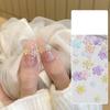 50Pcs Five Petal Flower Nail Art Charms Shine 3D Nail Decoration Macaron Color Manicure Accessories Resin Material DIY