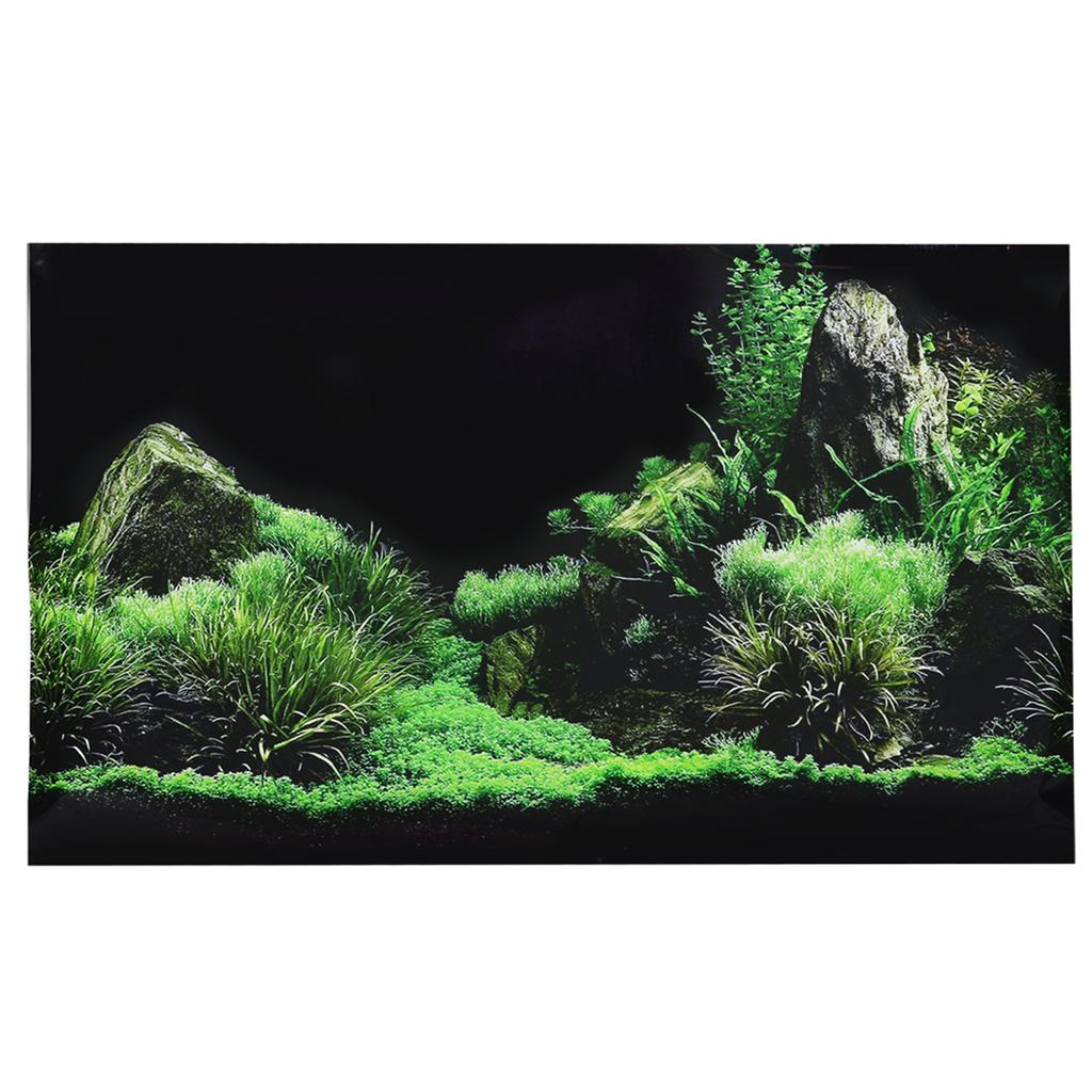 Aquarium Fish Tank Seafloor Water Grass Background Decoration Painting PVC Sticker