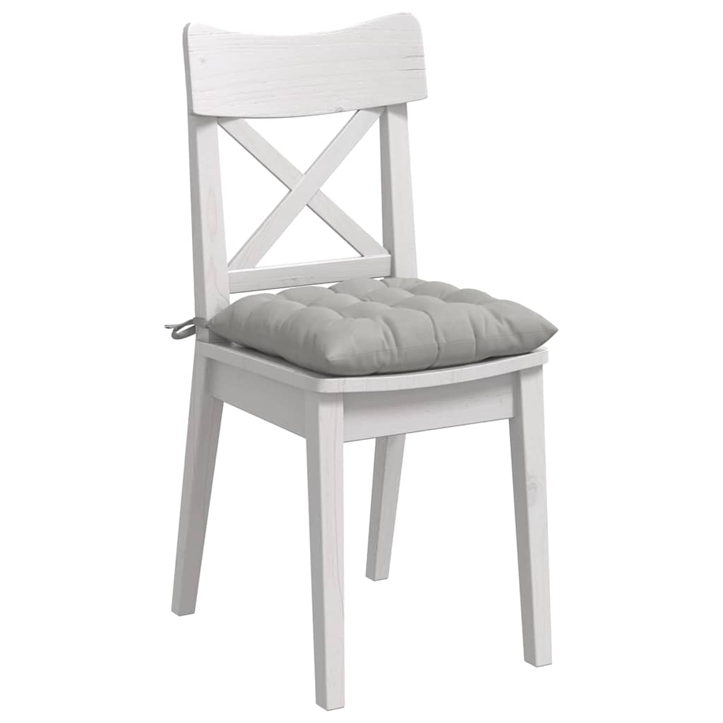 Seat Cushions 4 Pcs Light Grey 40 X 40 X 6 Cm Microfiber