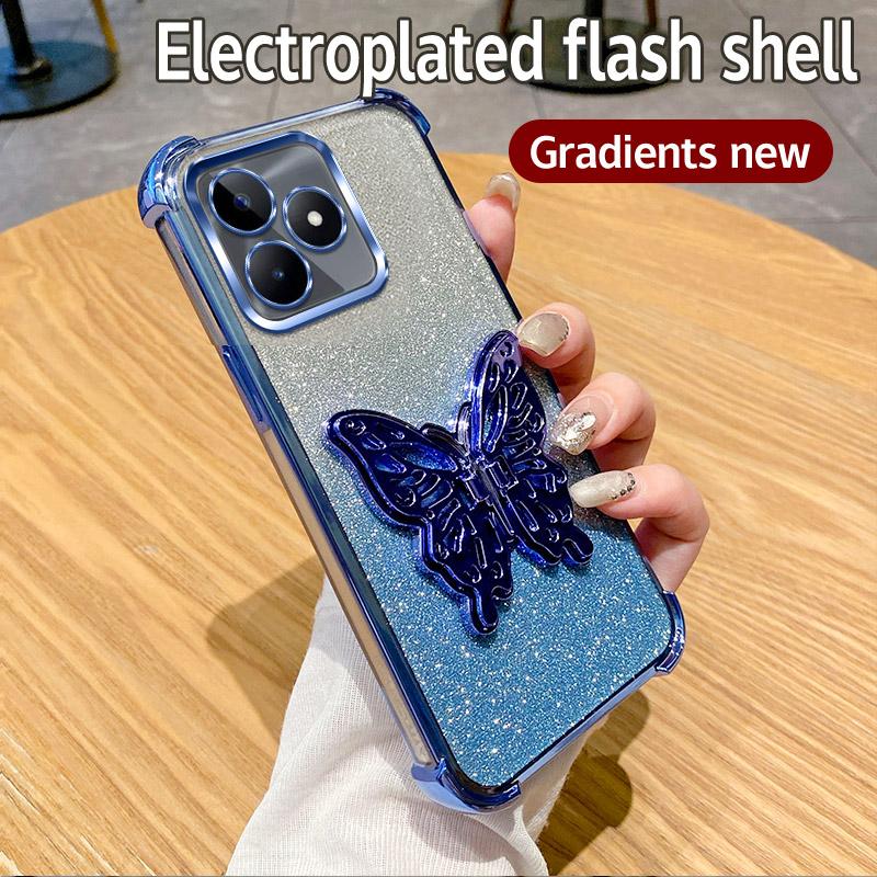 Shockproof Butterfly Holder Stand Phone Case For Google Pixel 7 8 9 10 Pro XL Google Pixel 7A 8A 9A 10 9 8 7 Pro 5G Soft Cover