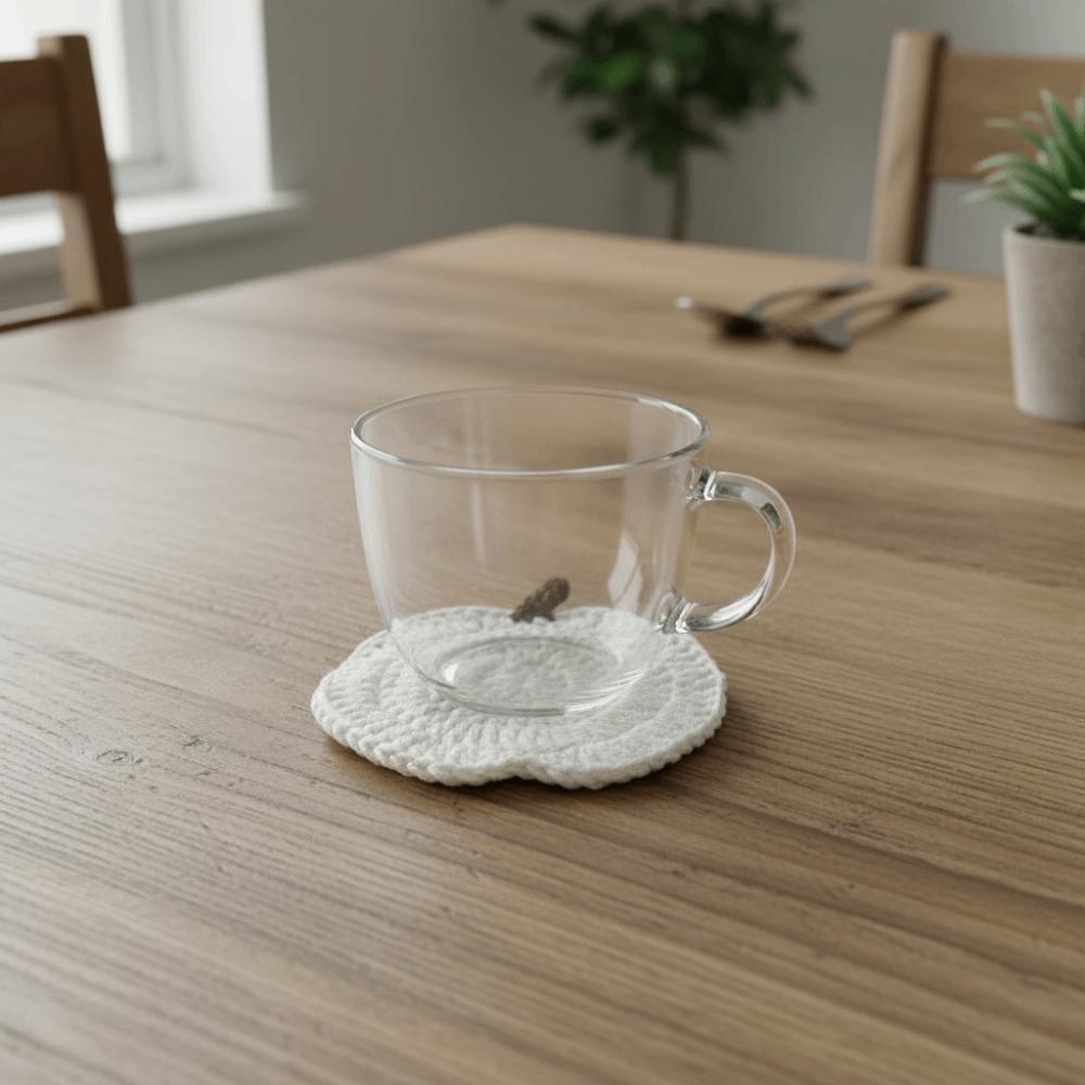 6 Piece Cartoon Drink Cup Mat Hand-woven Coffee Mug Mat Practical Heat Insulated Mat Farmhouse
