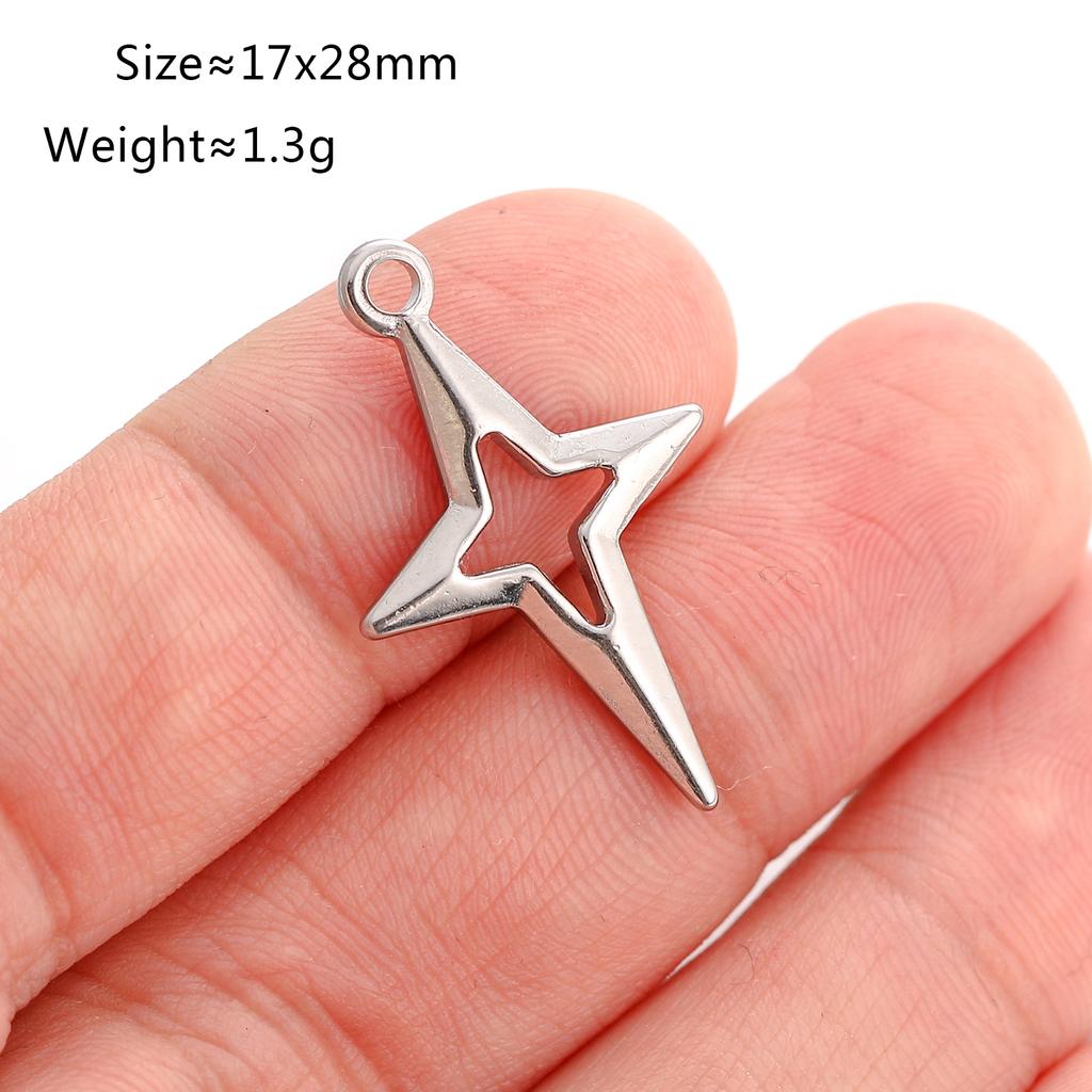 3Pcs Stainless Steel Universe Ocean Animal Pendants Charms DIY Jewelry Making Astronaut Star Bears Balloon Dog Craft Finding