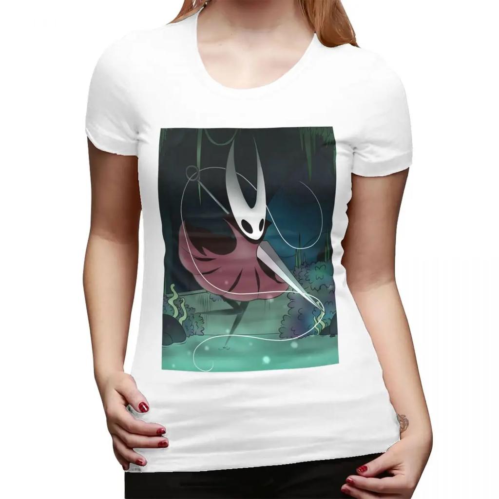 Hollow Knight TShirt for Women Crew Neck Streetwear T Shirts Womens Short Sleeve Summer Clothes Tops