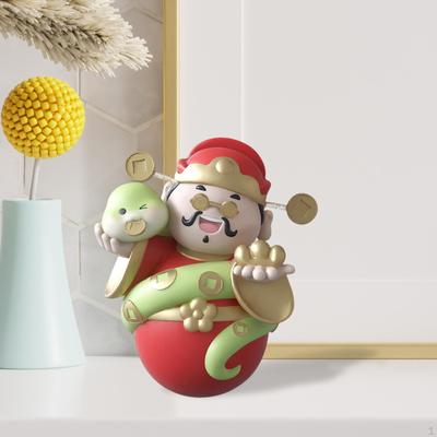 God of Wealth Sculpture Snake Miniature,Resin Crafts,God Figurine Desktop