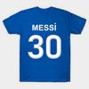 T-shirt da uomo con stampa nera Messi Stampa con carta transfer senza taglio Maglietta in cotone
