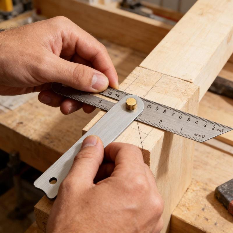 Woodworking Measuring Ruler Stainless Steel Gauge Carpentry Tool Woodworking Ruler for Carpenters Craftsmen Homeowners Home