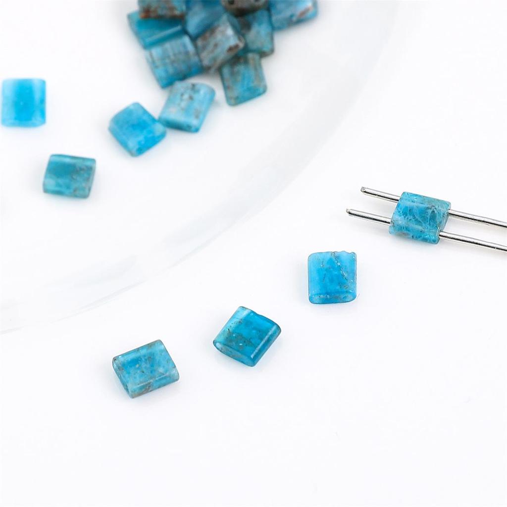 Black Hematite Emperor Stone Square Two-Hole Loose Beads for DIY Jewelry Making