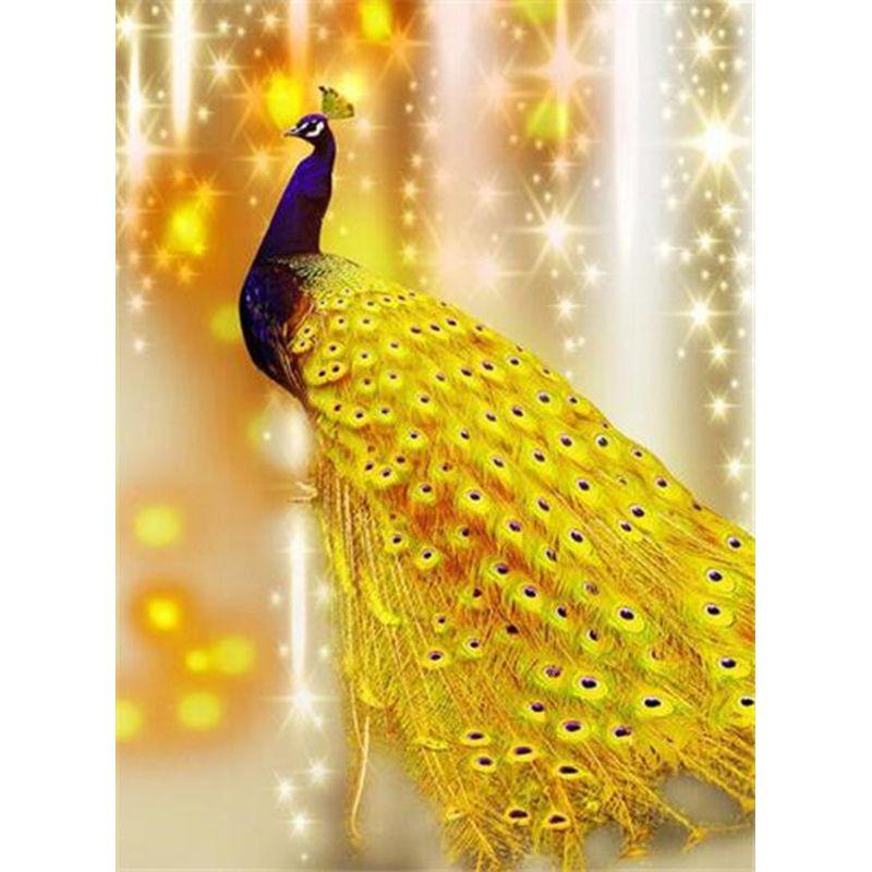 Pătrat cu diamante mozaic păun animal brodare completă broderie cu diamante pictură cu strasuri pentru decorarea casei