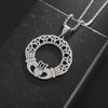 European and American Temu Popular Irish Stainless Steel Hollow Necklaces Are Popular