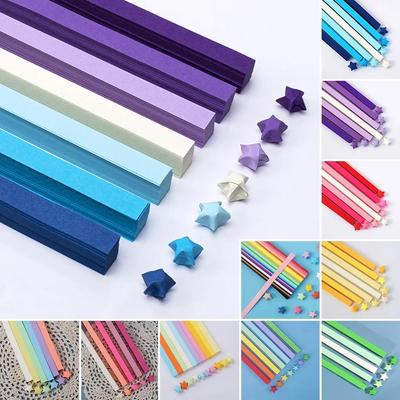 540 de coli Hârtie pliabilă Origami Stele Hârtie colorată cu două fețe Lucky Star Origami Copii DIY Hand Arts Face Decor Home
