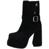 Vintage European and American Matte Thick Heel Thin Thick-soled Sleeve Western Boots Women's 2025 Autumn and Winter New Fashion Boots