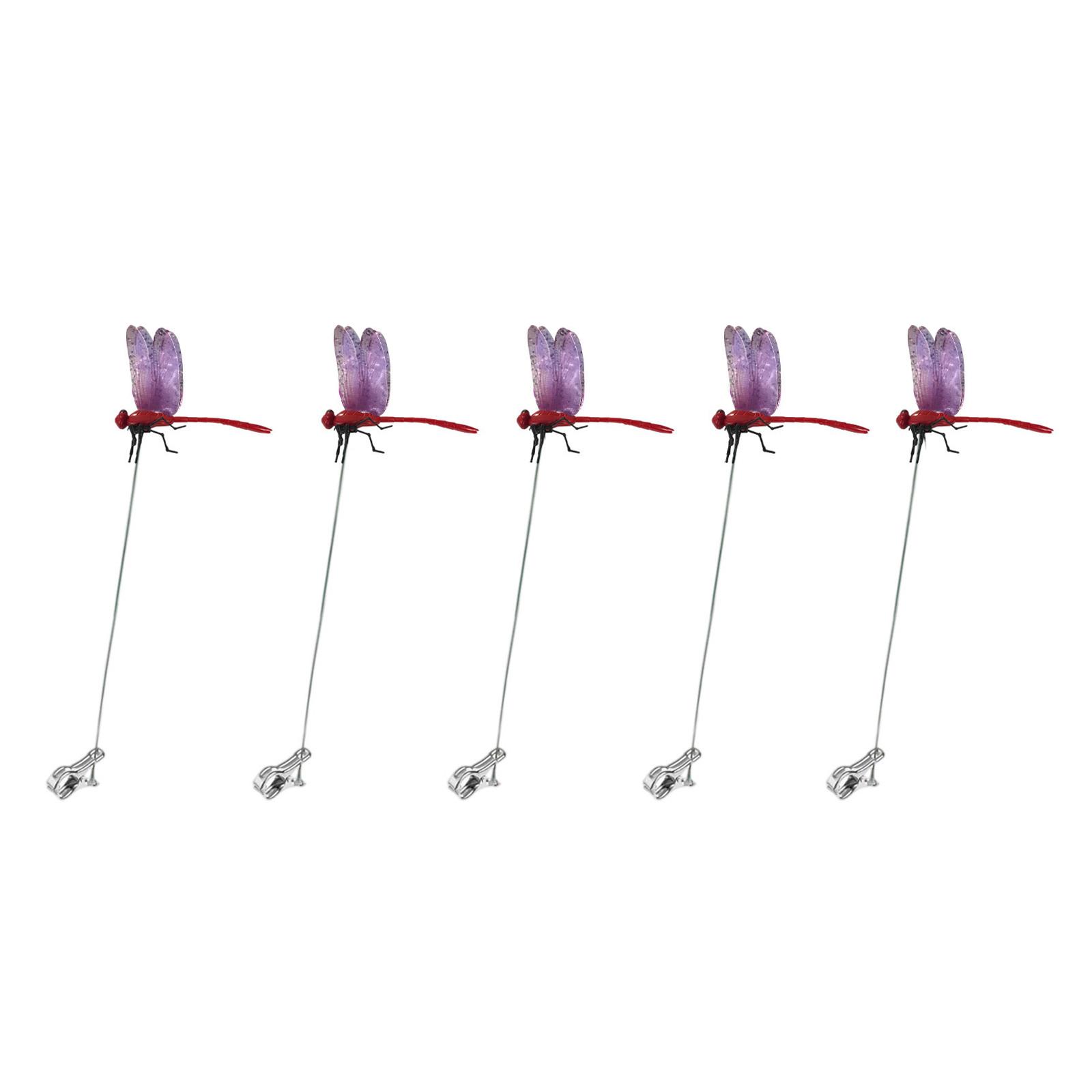 

5pcs Indoor And Outdoor Fake Pole Clips, Clips Insect , 3D Artificial Hat Clips, Simulated Courtyard Decoration Gardening, Quick In One Size красный