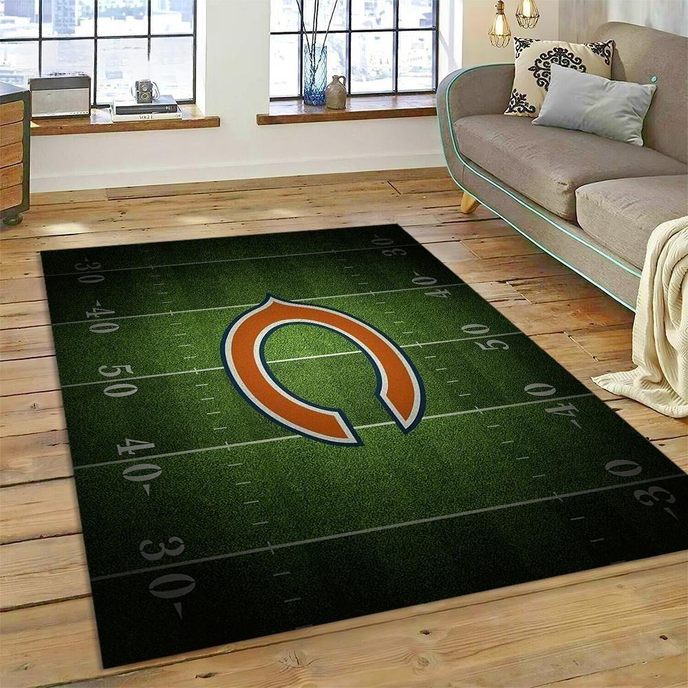 NFL All Team Helme Kollektion Teppich Dunkelblau Print Rutschfeste Rechteckige Fußmatte American Football Sportfan Heimdeko Teppich 40x60cm( 15x23in )