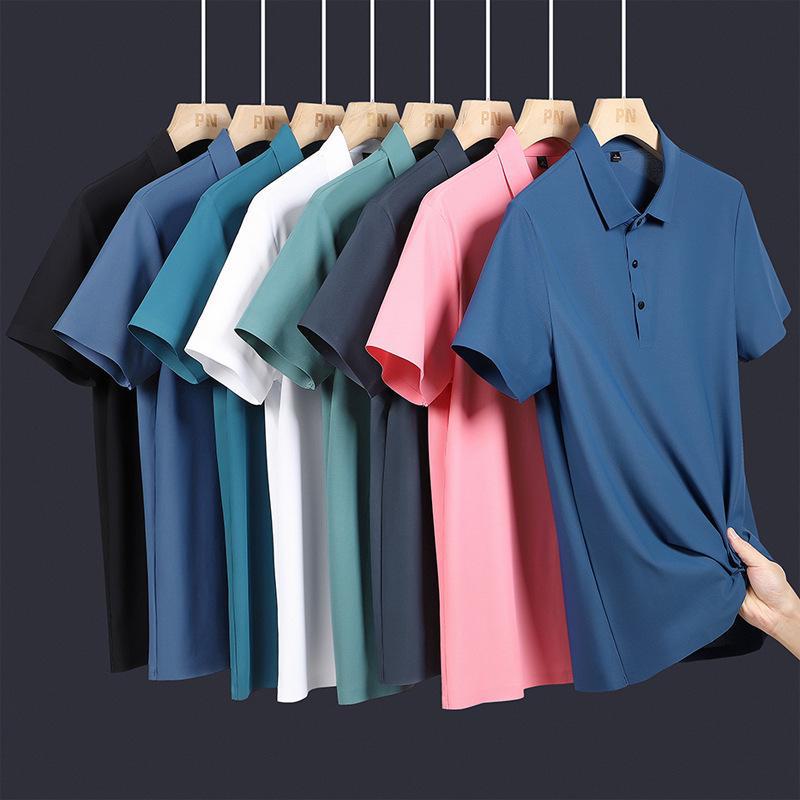 Men's Quick-Dry Ice Silk Stretch Polo T-Shirt