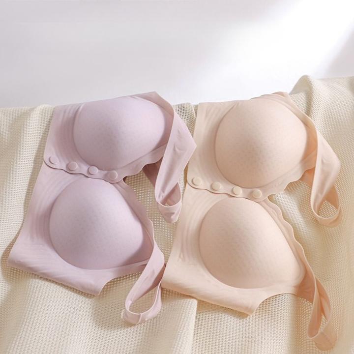 Front-hook Large Size Ultra-thin Breastfeeding Bra with Gathered Breasts and Breathable and Comfortable Wire-free Bra