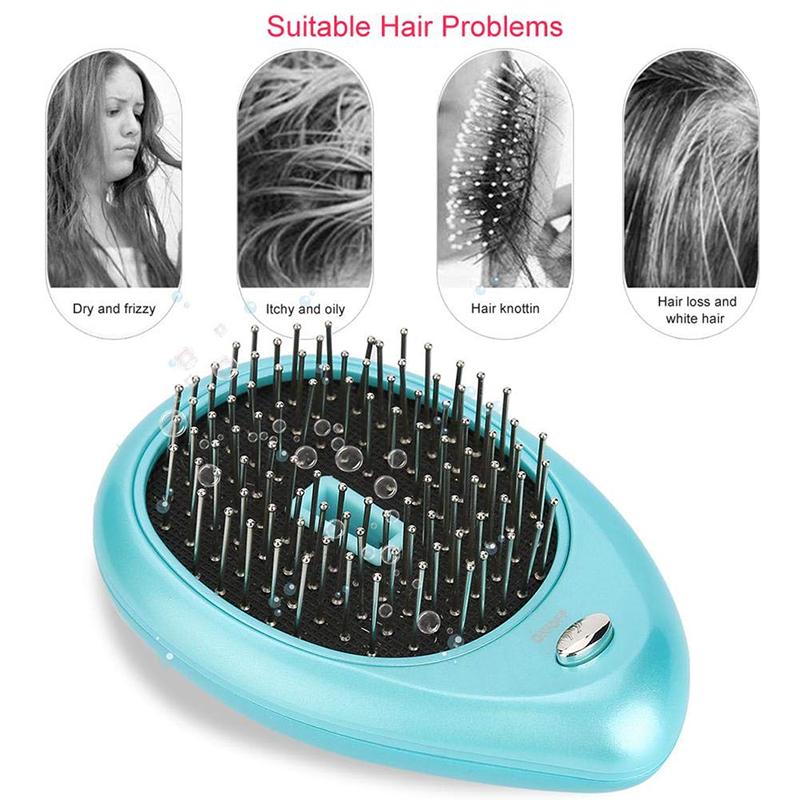 Portable Electric Scalp Massage Comb Hair Brush Salon Hairdressing Styling Tool for Beauty & Personal Care