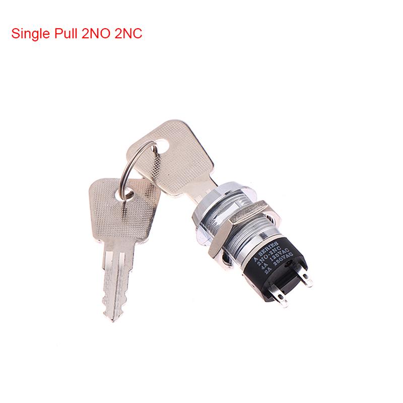 19Mm Power Lock 2801 Elevator Lock Key Switch Electronic Lock Base Station Lock Single Pull Double Pull Switch With 2 Keys