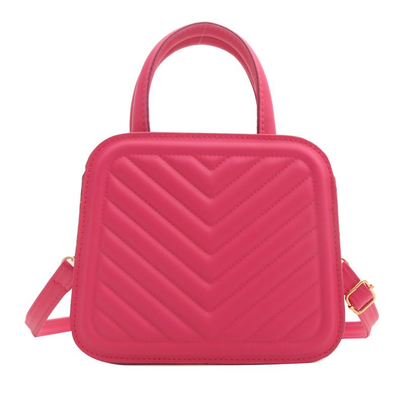 

Candy color portable small bag 2024 new retro women s bag foreign style shoulder messenger bag simple and fashionable small square bag троянди рожеві кольору