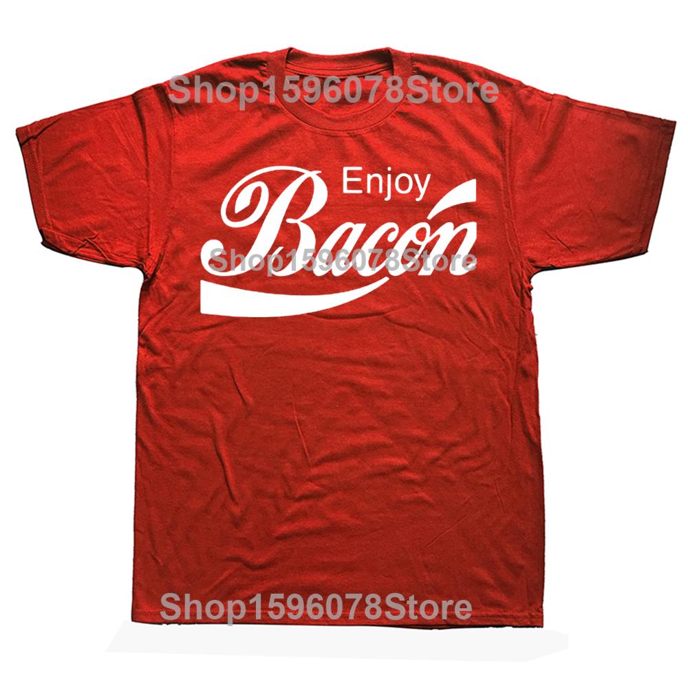 Enjoy Bacon Swag T Shirt English Breakefast Funny Foodie Meat Graphic Cotton Streetwear Kitchen Chef Food Gifts Tshirt Men S