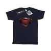 DC Comics Womens/Ladies Justice League Movie Superman Emblem Cotton Boyfriend T-Shirt