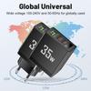 Intelligentes Multi-Port-Ladegerät mit 1 USB- und 2 Typ-C-Anschlüssen, Digitalanzeige