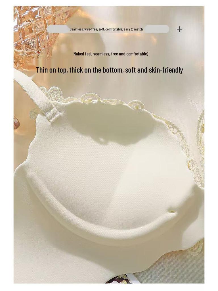 Seamless Underwire-Free Push-Up Bra for Women - Beautiful Back Support, Adjustable Shapewear, Uplift for Small Chest