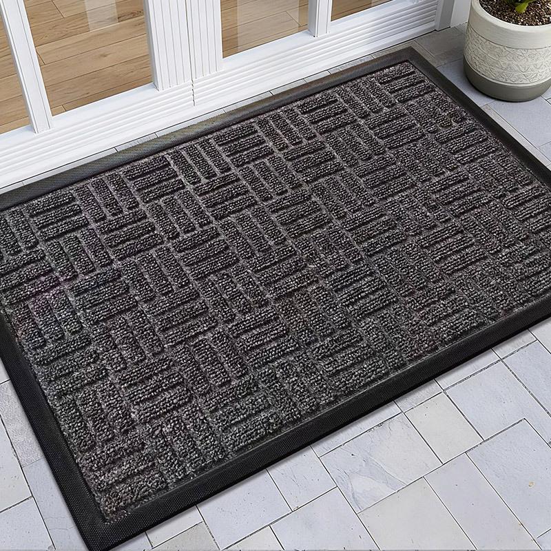 European Half-Round Dirt-Resistant Entrance Mat – Non-Slip Mud Scraper Rubber Carpet