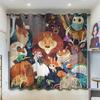 High Shading Curtains Cartoon Green Zoo Animal Children's Room Bedroom Boys Girls Blackout Thickened Hole Kindergarten New Style
