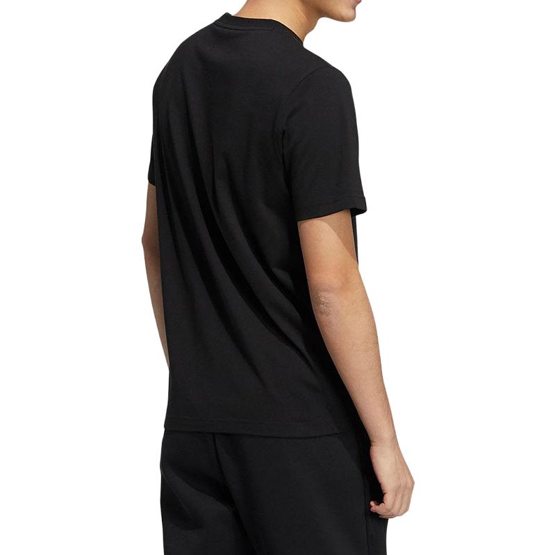 Adidas Neo T Shirts Men's Black Crew Neck Moderate Straight Fit H55283