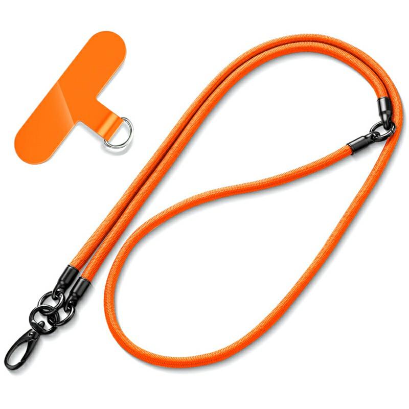 

3-in-1 Multi-Functional Detachable Phone Lanyard with Tether Tab,Anti-Loss Phone Crossbody Strap Orange