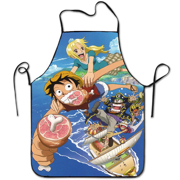 Grembiule da Cartone Animato One Piece Luffy - Stampa Novità Creativa